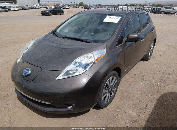 1N4BZ0CP5GC301014 2016 NISSAN LEAF Brown Front view