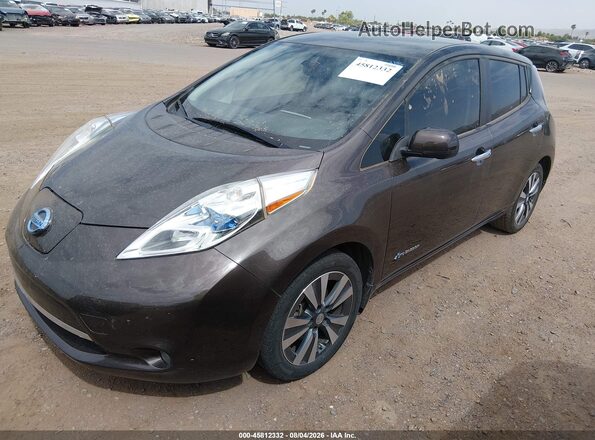 1N4BZ0CP5GC301014 2016 NISSAN LEAF Brown Front left