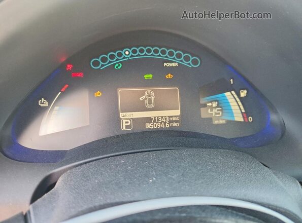 1N4BZ0CP5GC308917 2016 NISSAN LEAF White Widok zestawu wskaźników