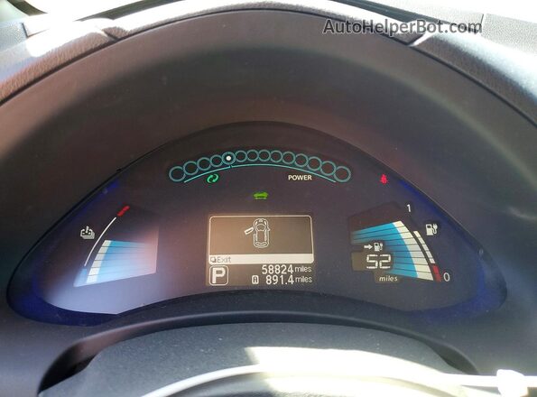 1N4BZ0CP6GC302558 2016 NISSAN LEAF Black Instrument cluster view