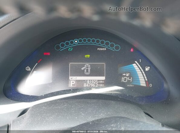1N4BZ0CP6GC307727 2016 NISSAN LEAF Blue უკანა სავარძლების ხედი