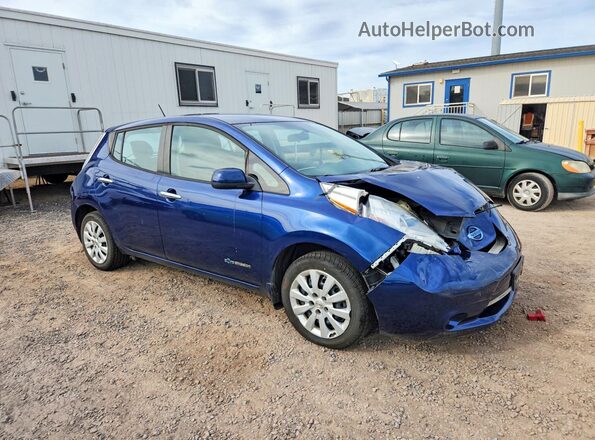 1N4BZ0CP6HC308233 2017 NISSAN LEAF Blue Передня права чверть