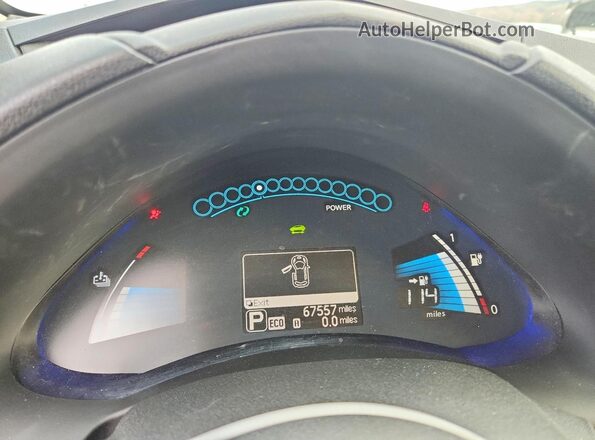 1N4BZ0CP6HC308233 2017 NISSAN LEAF Blue Вид щитка приладів