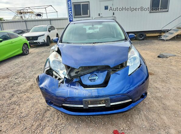 1N4BZ0CP6HC308233 2017 NISSAN LEAF Blue Вид спереду