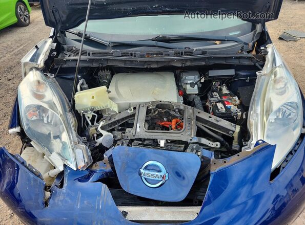 1N4BZ0CP6HC308233 2017 NISSAN LEAF Blue Вид задньої частини салону