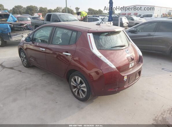 1N4BZ0CP7GC303475 2016 NISSAN LEAF Burgundy უკანა მარცხენა