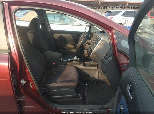 1N4BZ0CP7GC303475 2016 NISSAN LEAF Burgundy წინა სალონის ხედი