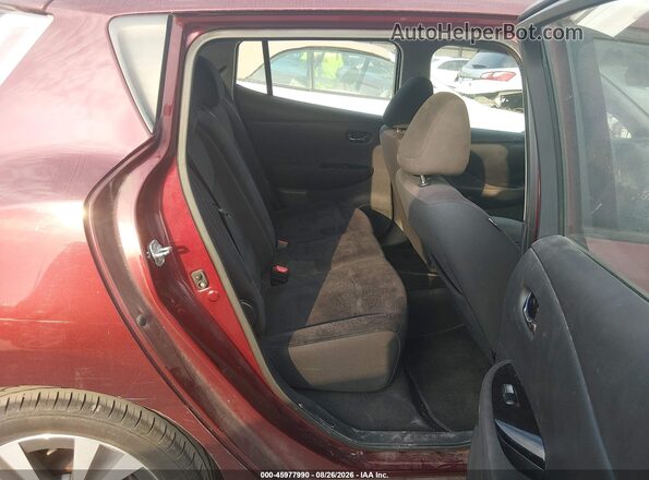 1N4BZ0CP7GC303475 2016 NISSAN LEAF Burgundy VIN კოდის სტიკერის ხედი