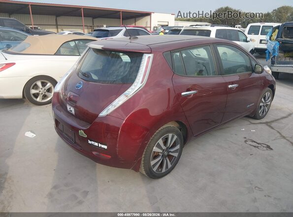 1N4BZ0CP7GC303475 2016 NISSAN LEAF Burgundy უკანა მარჯვენა