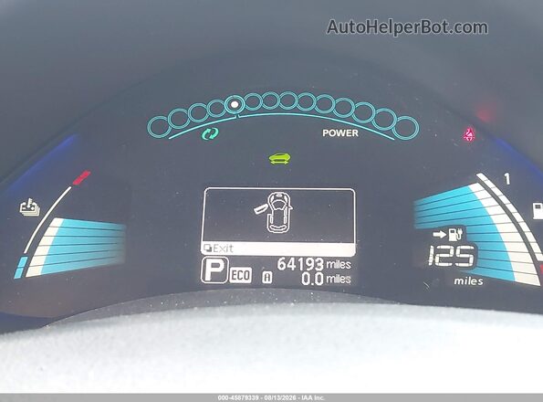 1N4BZ0CP7HC300450 2017 NISSAN LEAF White 360 interior view