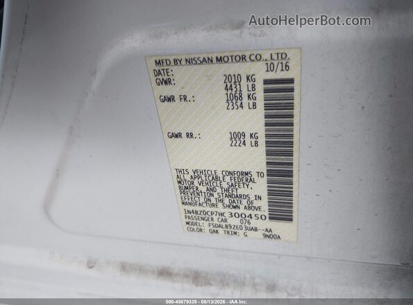 1N4BZ0CP7HC300450 2017 NISSAN LEAF White Engine compartment view