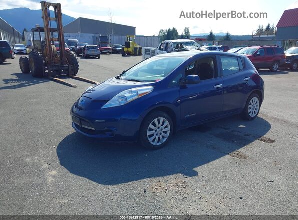 1N4BZ0CP8HC309738 2017 NISSAN LEAF Blue Առջևի ձախ երեք քառորդ տեսարան