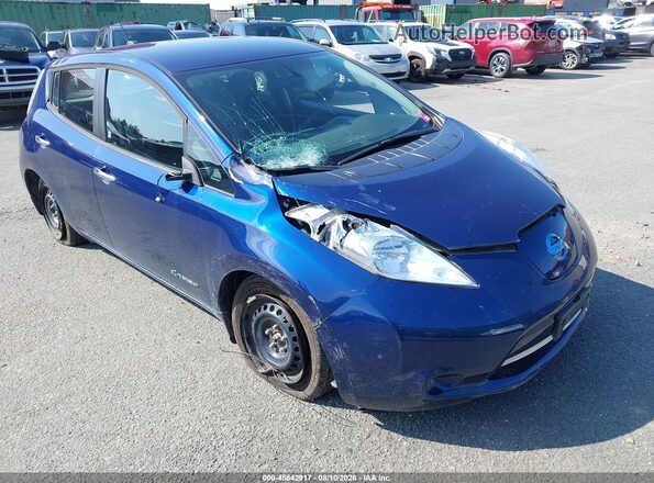 1N4BZ0CP8HC309738 2017 NISSAN LEAF Blue Դիմացի տեսք
