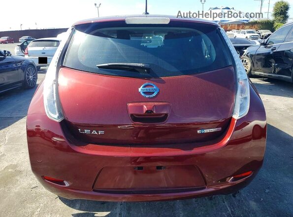 1N4BZ0CP9GC301467 2016 NISSAN LEAF Red Vista trasera
