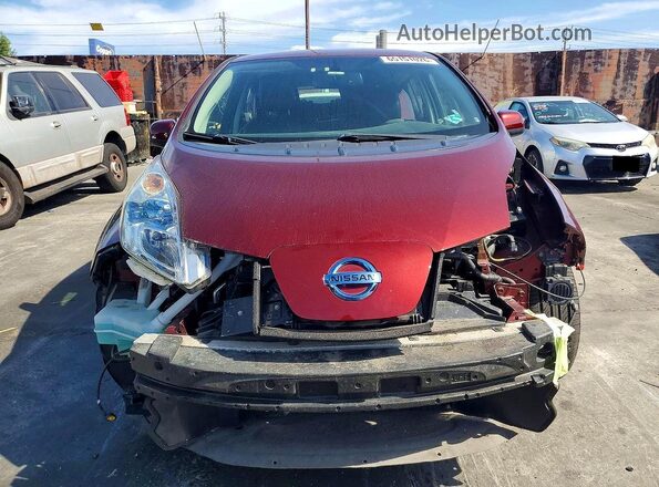 1N4BZ0CP9GC301467 2016 NISSAN LEAF Red Vista frontal