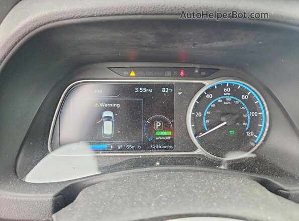 1N4BZ1CP0KC319760 2019 NISSAN LEAF Gray ხელსაწყოთა პანელის ხედი
