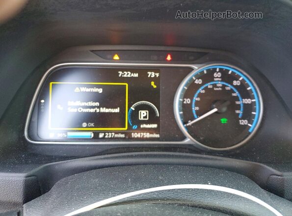 1N4BZ1CP7LC309681 2020 NISSAN LEAF Gray Instrument cluster view