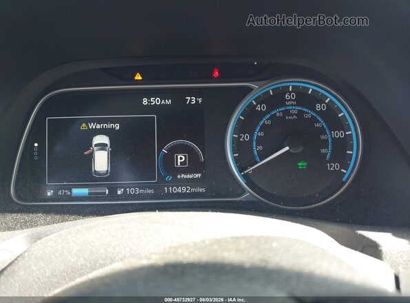 1N4BZ1CPXKC313304 2019 NISSAN LEAF Белый Вид задних сидений