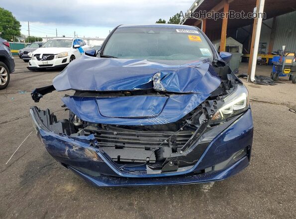 1N4BZ1CVXNC556498 2022 NISSAN LEAF Blue წინა ხედი