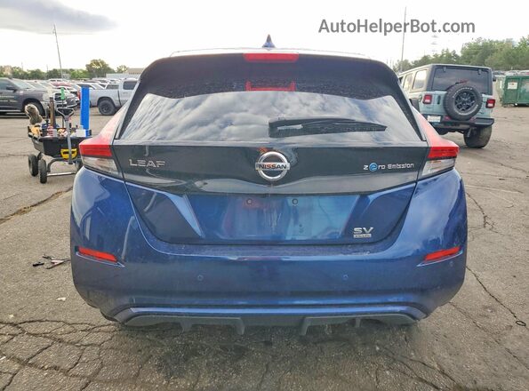 1N4BZ1CVXNC556498 2022 NISSAN LEAF Blue უკანა ხედი