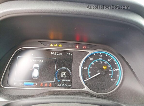 1N4CZ1CV0PC553469 2023 NISSAN LEAF White Widok zestawu wskaźników
