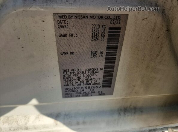 1N4CZ1CV1PC562892 2023 NISSAN LEAF Белый Вид подкапотного пространства