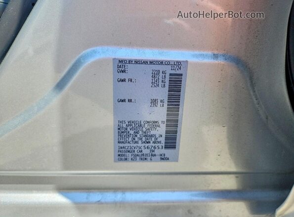 1N4CZ1CV7SC567653 2025 NISSAN LEAF Silver Engine compartment view