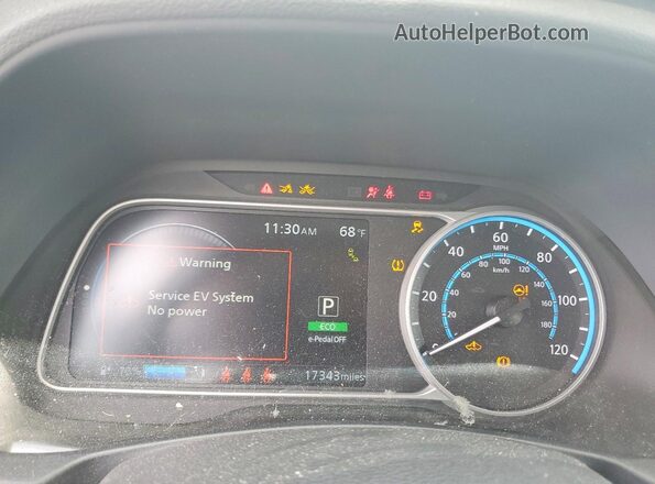 1N4CZ1CV8SC558363 2025 NISSAN LEAF White Instrument cluster view
