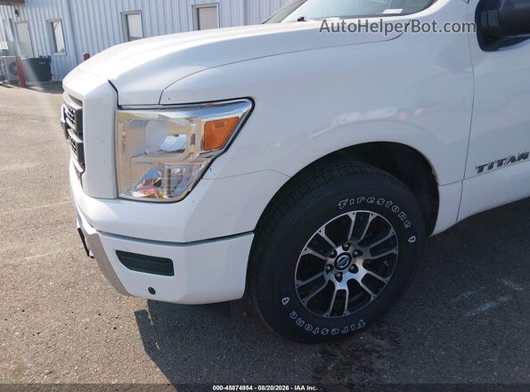 1N6AA1CD6NN107681 2022 NISSAN TITAN White Դիմացի տեսք