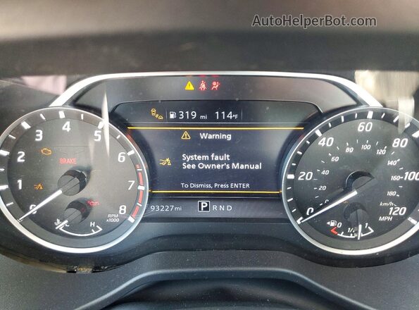 1N6AA1EC7MN524052 2021 NISSAN TITAN Gray Вид щитка приладів