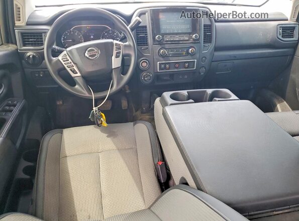 1N6AA1EC8MN502643 2021 NISSAN TITAN White Widok deski rozdzielczej