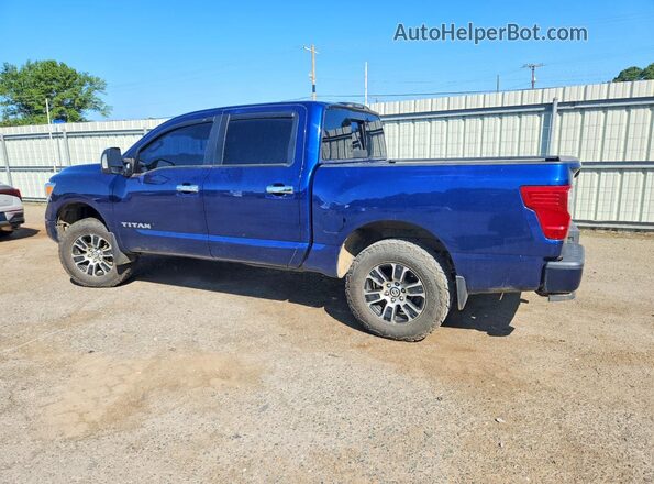 1N6AA1ED2MN505482 2021 NISSAN TITAN Синий Задняя левая четверть