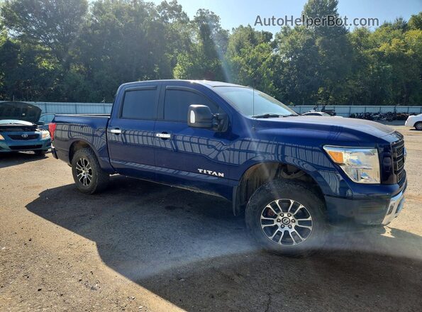 1N6AA1ED2MN505482 2021 NISSAN TITAN Синий Передняя правая четверть
