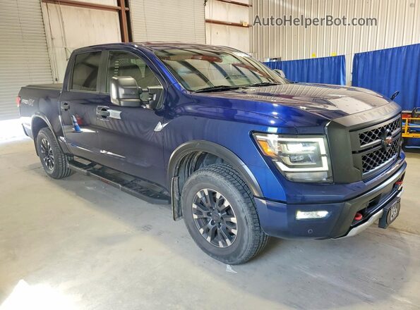 1N6AA1ED9NN105260 2022 NISSAN TITAN Blue Delantero derecho