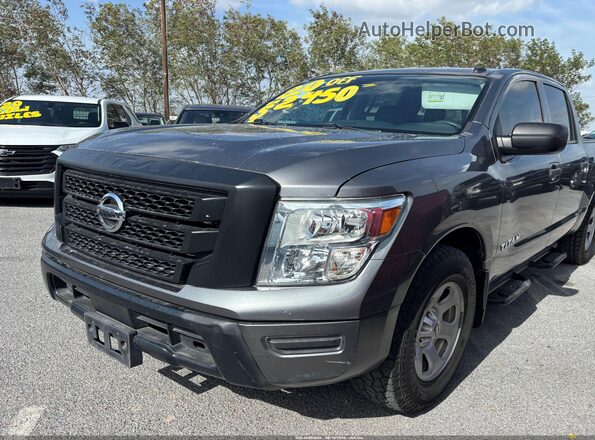 1N6AA1EE0LN501938 2020 NISSAN TITAN Gray Առջևի ձախ երեք քառորդ տեսարան