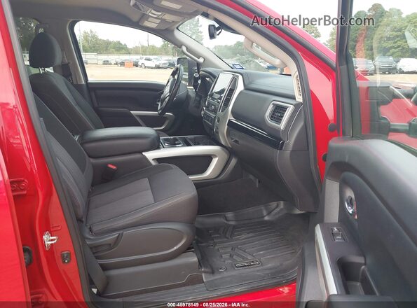 1N6AA1EF1LN507241 2020 NISSAN TITAN Красный Вид салона спереди