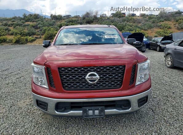 1N6AA1EJ0KN516239 2019 NISSAN TITAN Red Vista frontal