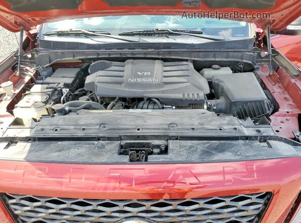 1N6AA1EJ0KN516239 2019 NISSAN TITAN Red Vista interior trasera