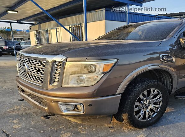 1N6BA1F25GN511122 2016 NISSAN TITAN XD Brown Առջևի ձախ երեք քառորդ տեսարան