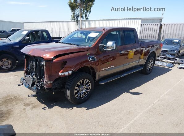 1N6BA1F26GN509931 2016 NISSAN TITAN XD Коричневый Передняя левая четверть