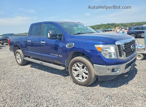 1N6BA1F42JN523866 2018 NISSAN TITAN Синий Передняя правая четверть