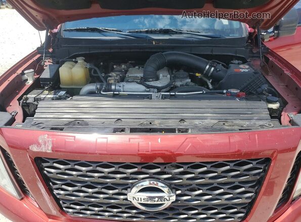 1N6BA1F45GN517052 2016 NISSAN TITAN Burgundy Widok wnętrza z tyłu