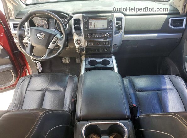 1N6BA1F45GN517052 2016 NISSAN TITAN Burgundy Widok deski rozdzielczej