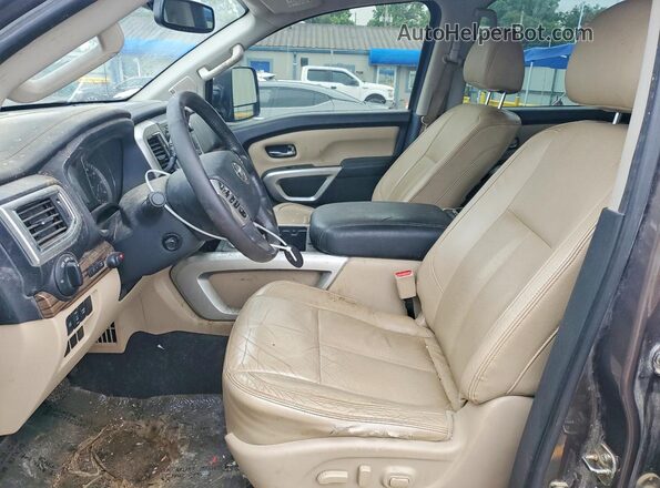 1N6BA1F48HN545350 2017 NISSAN TITAN Brown Vista interior delantera