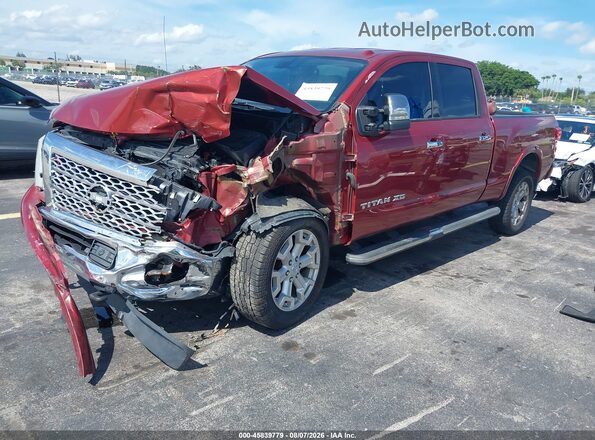 1N6BA1F49GN517328 2016 NISSAN TITAN XD Red წინა მარცხენა ხედი სამი მეოთხედიდან