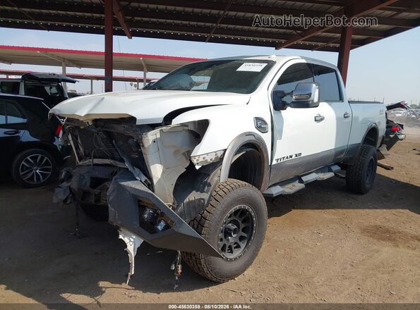 1N6BA1F49HN566840 2017 NISSAN TITAN XD White წინა მარცხენა ხედი სამი მეოთხედიდან