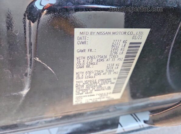 1N6ED0EB8MN700150 2021 NISSAN FRONTIER Black Շարժիչի բաժամունքի տեսք