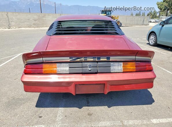 1Q87L9L644362 1979 CHEVROLET CAMARO Burgundy Вид ззаду