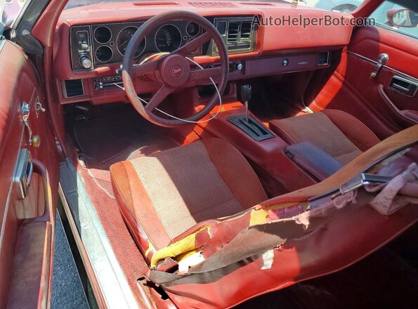 1Q87L9L644362 1979 CHEVROLET CAMARO Burgundy Вид панелі приладів