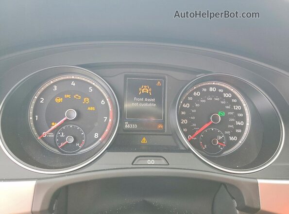 1V24C2CA2LC203787 2020 VOLKSWAGEN ATLAS White Вид щитка приладів